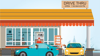 Scenario-Based Drive-Thru Gamified Training with Real-Life Experiences