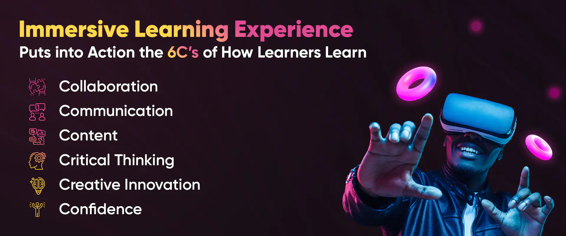 Immersive Learning Experience puts into action the 6c's of how learners learn